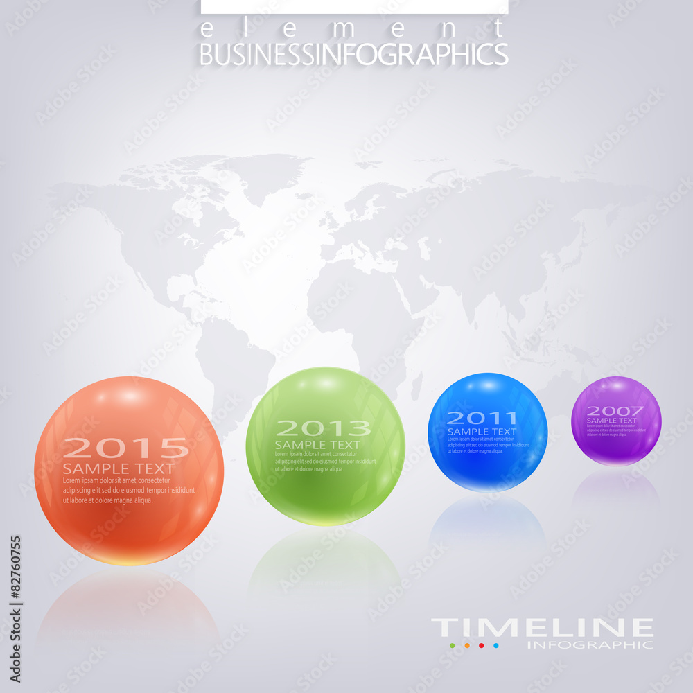 Poster modern infographic design with place for your text.