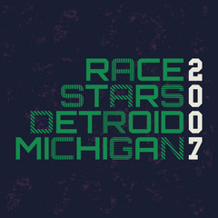 race stars typography, t-shirt graphics. vector illustration