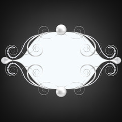 silver jewelry swirly frame