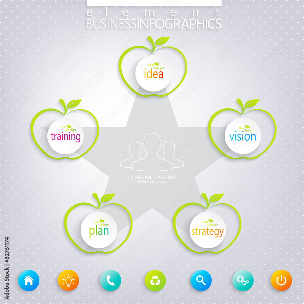 Poster modern infographic design with place for your text.