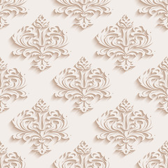 Seamless wallpapers in the style of Baroque . Can be used for