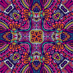 Abstract festive colorful ethnic pattern 
