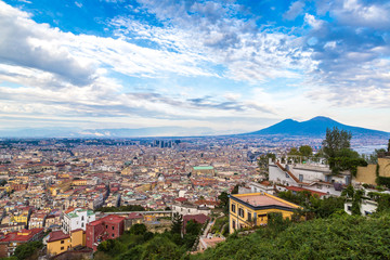 Fototapeta premium Napoli and mount Vesuvius in Italy