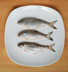 Fresh fish on a plate