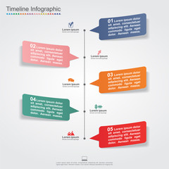 Infographic design template with elements and icons. Vector