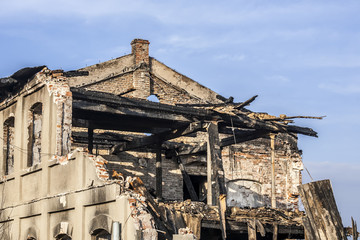 The house after the fire.