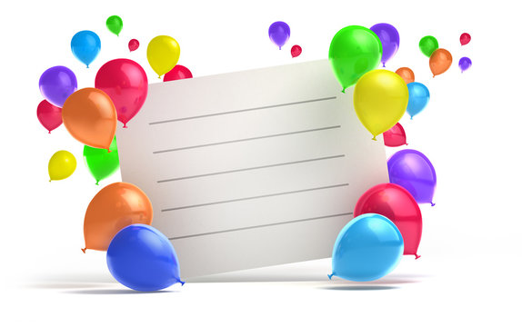 Einladung mit Luftballons 2