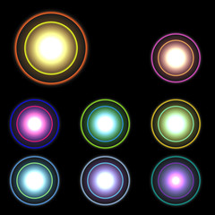 vector glowing lights, stars and sparkles 22