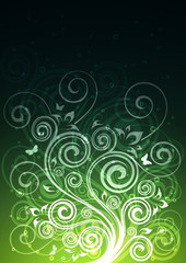 Vintage vector floral illustration