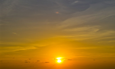 sky with clouds and sun