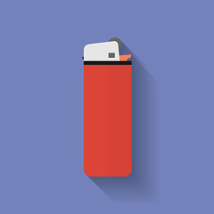 Icon of lighter. Flat style