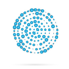 Blue circles logo sign