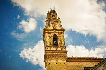 Fototapeta na wymiar Torres barrocas de Écija, iglesia de Santa Ana, Écija, España