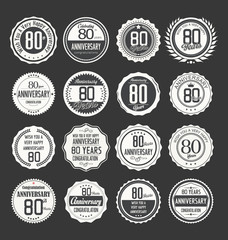 Fototapeta premium Anniversary label collection