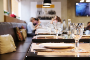 Served with a plate on the table