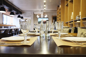 Served with a plate on the table