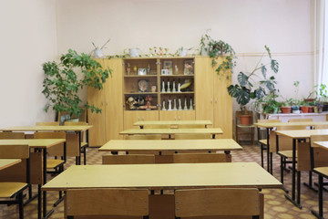 Interior of an empty school class