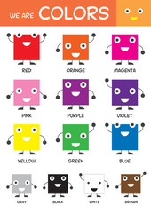 Kids Basic Colors Chart