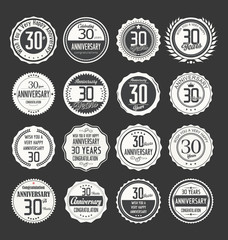 anniversary retro badge collection