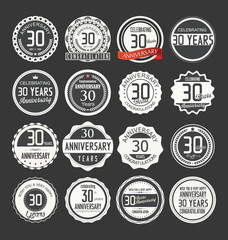 anniversary retro badge collection