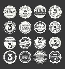 anniversary retro badge collection