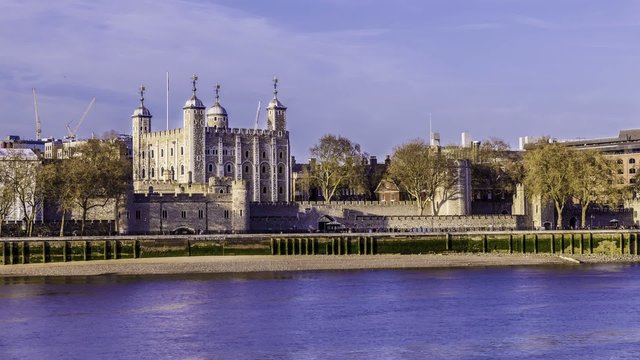 Timelapse view of the Tower of London from South bank