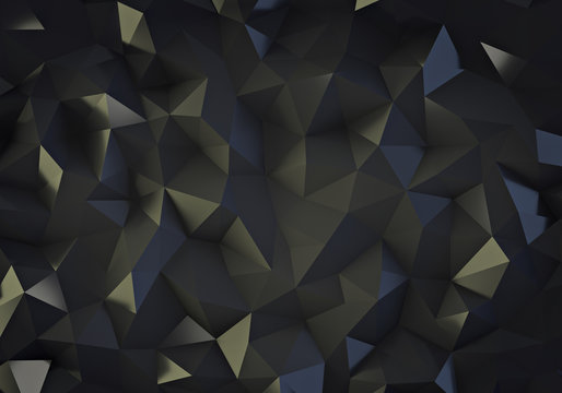 Black Low Polygonal Background © viznum