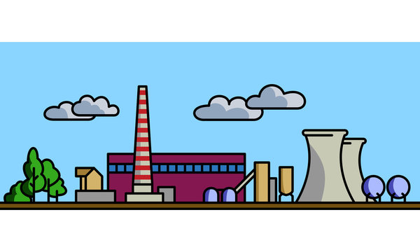 Power station vector background