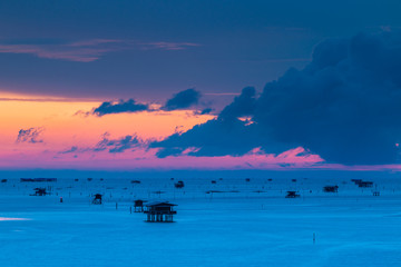 Naklejka premium Sea in the sunset, Gulf of Thailand