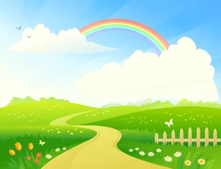 Landscape with rainbow