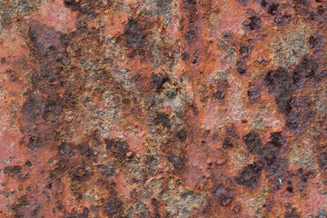 Orange painted metal with rust texture