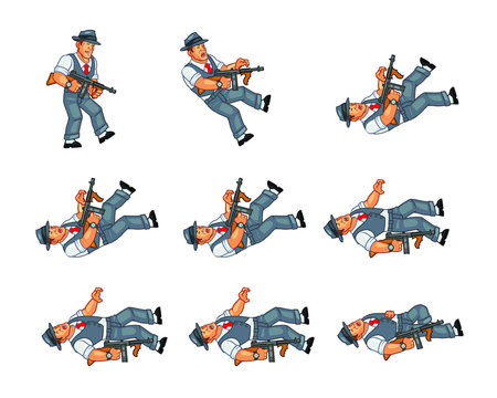 Mobster Dying Sprite
