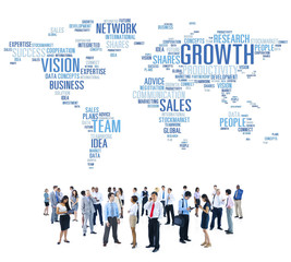 Global Business People Corporate Community Success Growth Concep