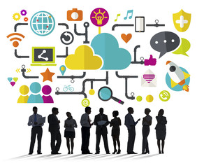 Business People Commuter Traevel Walking Corporate Concept