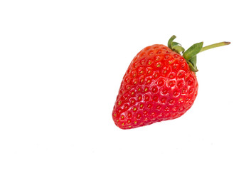 Ripe strawberries isolated on a white background