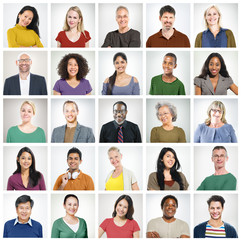 Community Diversity Group Headshot People Concept
