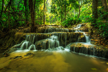 wonderful waterfall in thailand, Pugang waterfall chiangrai