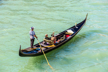 Obraz premium Gondola on Canal Grande in Venice