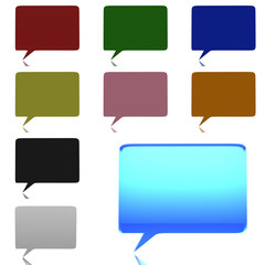 Chat bubble on white background (high resolution 3D image)