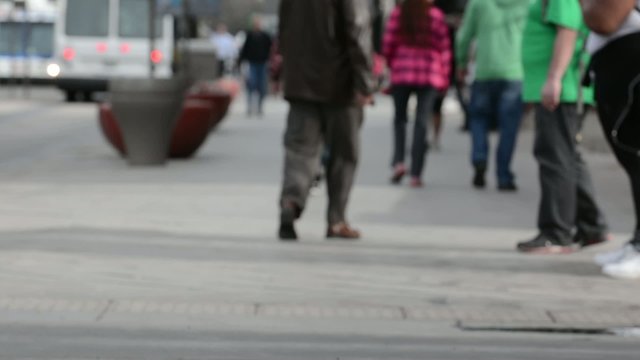 A petition taker in the city
