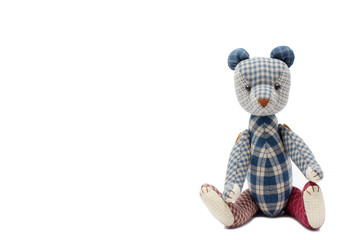 bear patchwork isolated on white background