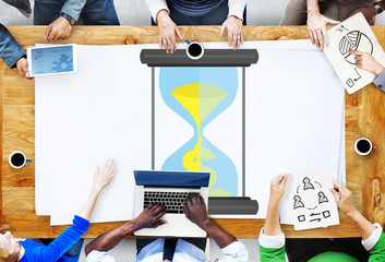 Time Sand Glass Hour Glass Finance Saving Concept