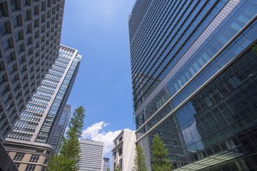 Naklejka premium 東京駅丸の内近代ビル群