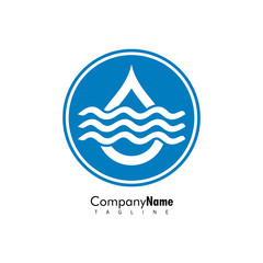 water drop vector logo icon