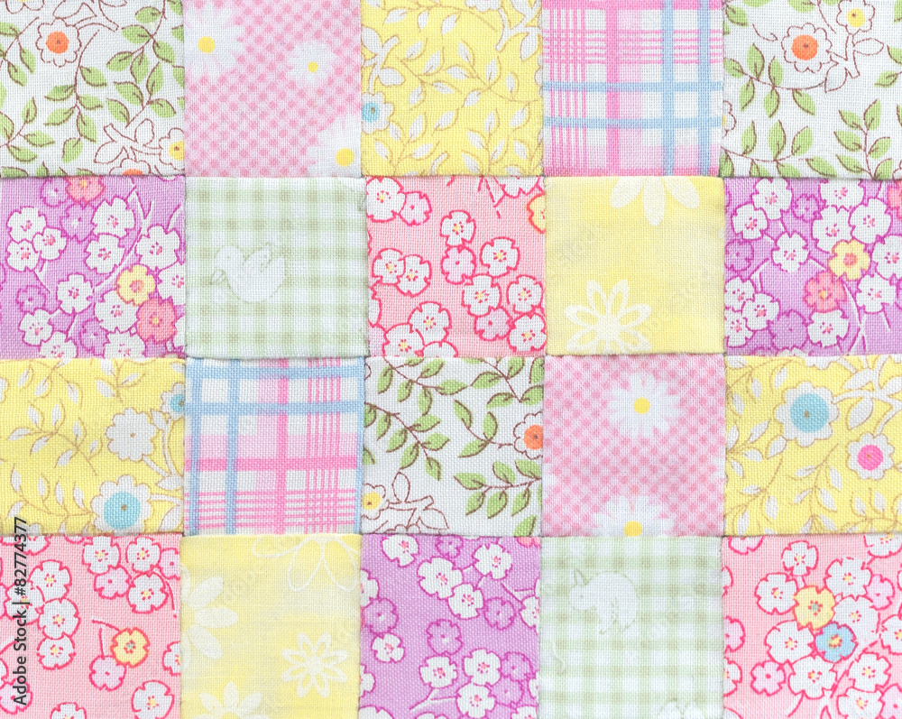Wall mural patchwork quilt , basic pattern square