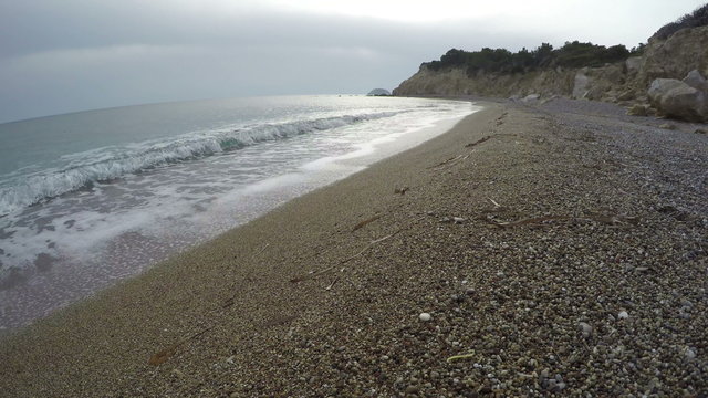  Fourni beach near Monolithos, Rhodes, Greece. Timelapse 4K