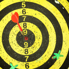 arrows darts hit the target on a  background
