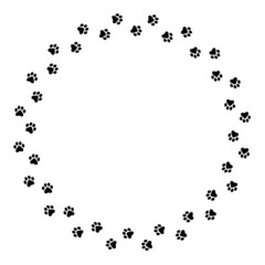 Obraz premium Paw prints circle frame