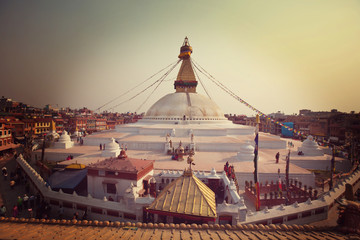  Boudhanath stupa, Kathmandu, Nepal. Before earthquake