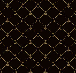 Naklejka premium Kotwica Ciemny Wzór